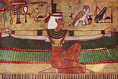 Ancient Egypt,The Goddess Isis, wall painting, c.&nbsp;1360 BC