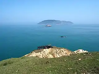 Gaodeng Island as seen from Daqiu Island