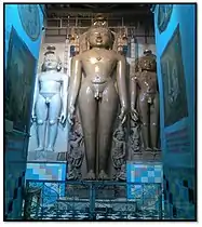 22 feet (6.7&nbsp;m) Shantinath idol at Aharji, 12th century