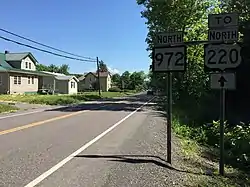 West Virginia Route 972 in New Creek