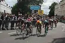 The sprint for the finishing line on stage 3