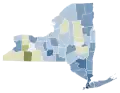 New York 2021 Proposal 2 results by county