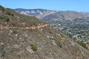 A portion of the Bishop Peak trail