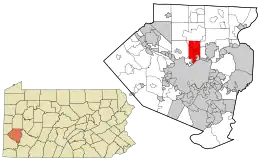 Location in Allegheny County and the U.S. state of Pennsylvania.