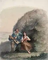 Väinämöinen Stringing His Kantele, Anders Ekman&nbsp;[fi], 1855