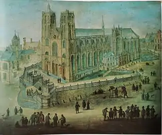 St. Gudula's Church, painting by Andreas Martin, before 1762