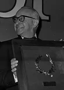 Freed receiving the Screen Producers Guild's Milestone Award, 1964