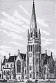 Artist impression of what the completed cathedral would look like