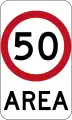 (R4-10) 50&nbsp;km/h Speed Limit Zone Area