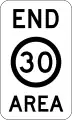 (R4-11) End of 30&nbsp;km/h Speed Limit Zone Area