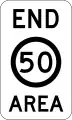 (R4-11) End of 50&nbsp;km/h Speed Limit Zone Area