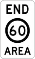 (R4-11) End of 60&nbsp;km/h Speed Limit Zone Area