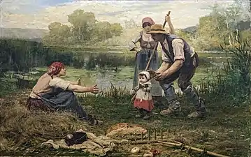 Les premiers pas (First steps), Musée des Beaux-Arts de Carcassonne, Paris Salon, 1883