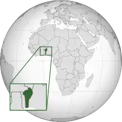 Location of&nbsp;Benin&nbsp;(dark green)