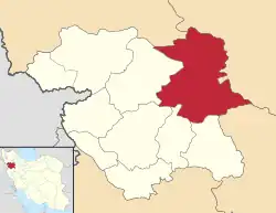 Location of Bijar County in&nbsp;Kurdistan&nbsp;province