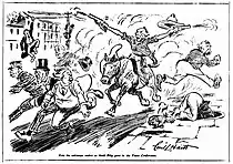 'How the cableman makes us think Billy goes to the Peace Conference' (published in Smith's Weekly, 1 March 1919; featuring a representation of Billy Hughes, Australian prime minister from October 1915 to February 1923).