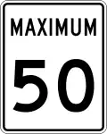 RB-1Maximum Speed Limit(ex: 50&nbsp;km/h)