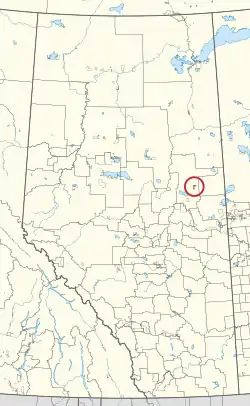 Location in Alberta