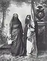 Two Egyptian Women, studio portrait, 1865-1890