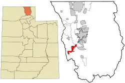 Location in Cache County and the state of Utah