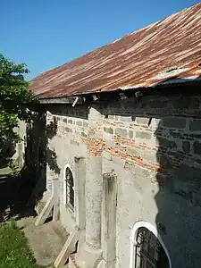 Bell tower view of the left facade of the Church