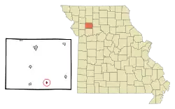 Location of Cowgill, Missouri