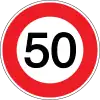 Maximum speed limit 50&nbsp;km/h