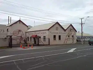 A carpet factory in the south of the suburb