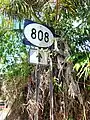 PR-803 south at PR-808 intersection in Palos Blancos, Corozal