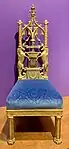 Chair (one of a pair) from the Gothic Cabinet of the Osmond Countess; by François-Honoré-Georges Jacob-Desmalter; before 1817–1820; gilt wood; unknown dimensions; Petit Palais (Paris)