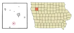 Location of Quimby, Iowa