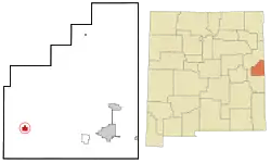 Location of Melrose, New Mexico