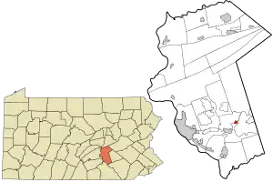 Location in Dauphin County and state of Pennsylvania