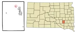 Location in Davison County and the state of South Dakota