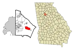 Location in DeKalb County and the state of Georgia
