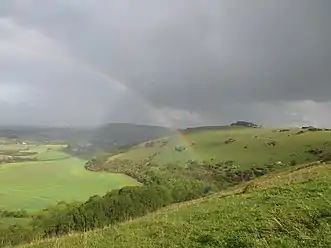 Looking east along the Downs towards the Devil's Dyke, Sussex