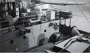 Diffused Lighting type 3 fittings on HMS Largs forward bridge