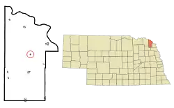Location of Martinsburg, Nebraska