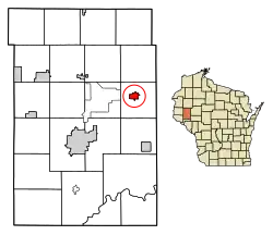 Location of Colfaxin Dunn County, Wisconsin