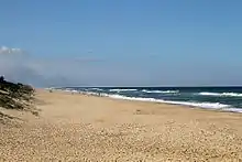 North-east along the Ninety Mile Beach