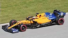 Carlos Sainz Jr. driving the McLaren MCL34 at the 2019 Austrian Grand Prix.