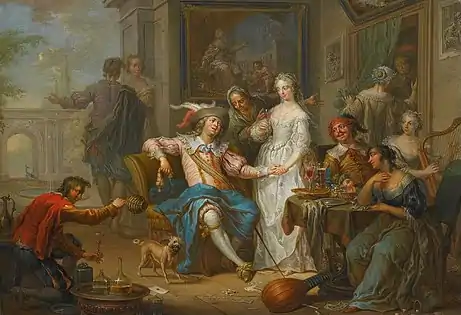 The Prodigal Son Spending his Money in Riotous Living