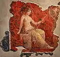 Fresco of Dionysus from triclinium ceiling of home incorporated into Baths of Caracalla