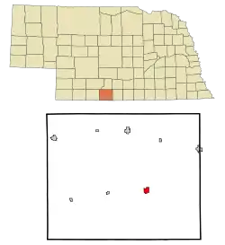 Location of Beaver City, Nebraska