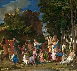 Giovanni Bellini and Titian, The Feast of the Gods, c.&nbsp;1514