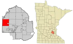 Location of the city of Independencewithin Hennepin County, Minnesota