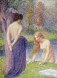 Hippolyte Petitjean, 1919, Femmes au bain, oil on canvas, 61.1 X 46&nbsp;cm, private collection