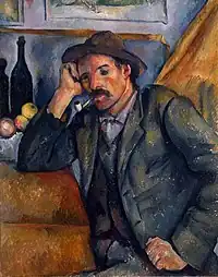 Paul Cézanne, 1890, Homme à la pipe (Man with a Pipe), oil on canvas, 90 × 72&nbsp;cm, Hermitage Museum, Saint Petersburg