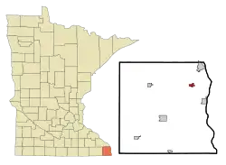 Location of Hokah, Minnesota