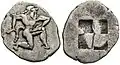 Archaic coin of Thasos, c. 500–463 BC.